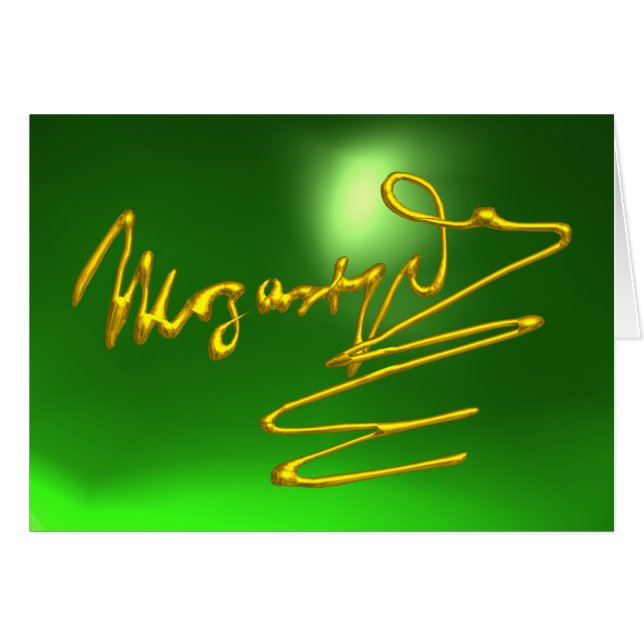 HOMAGE TO MOZART Gold Signature of Composer Green (Vorderseite (Horizontal))