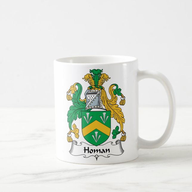 Homan Familienwappen Kaffeetasse (Rechts)