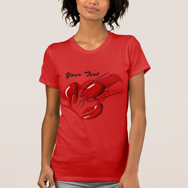 Homard Dames Rouge T-shirt Modèle (Devant)