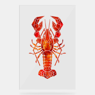 Homard polygonal rouge