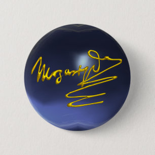 HOMAT NACH MOZART, blaues Topaz Button
