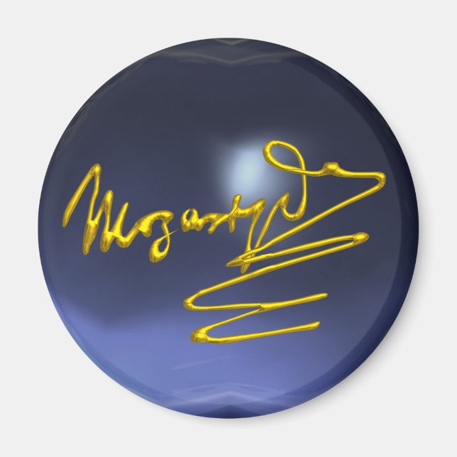 HOMAT NACH MOZART, blaues Topaz Magnet (Vorne)