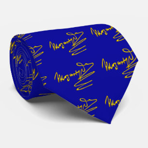 HOMAY TO MOZART, Gold Blue Krawatte