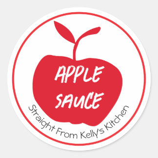 Home Canning Business Apple Sauce Modern Label Runder Aufkleber