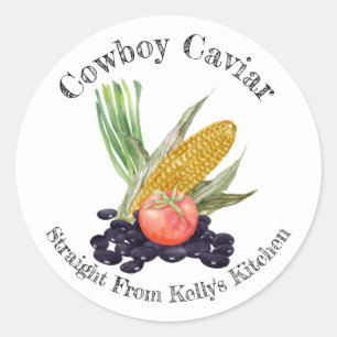 Home Canning Business Cowboy Caviar Étiquette alim