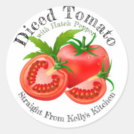 Home Canning Business Diced Tomato Hatch Étiquette