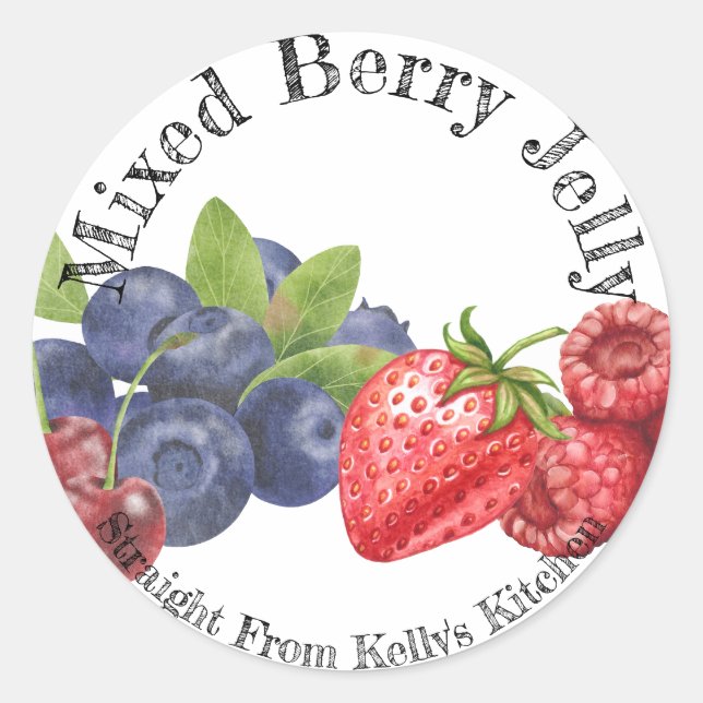 Home Canning Business Mixte Berry Jelly Étiquette  (Devant)