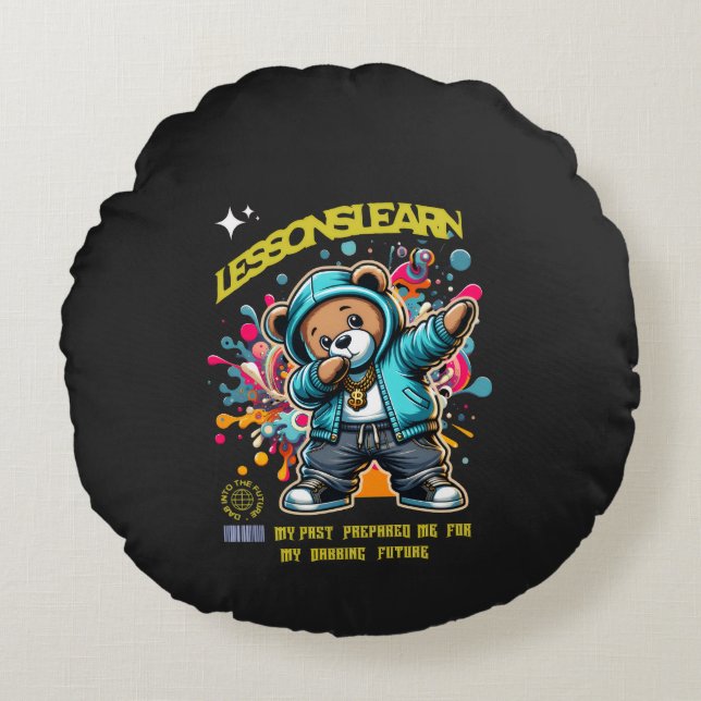 Home DABBING FUTURE Lessons Learn  Pillow  Rundes Kissen (Vorderseite)