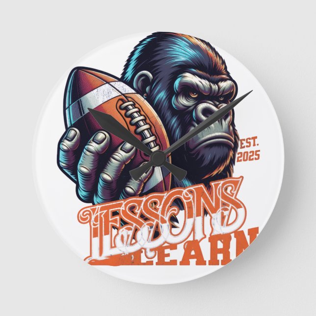 Home Decor Champion Gorilla Wall Clock  Runde Wanduhr (Vorderseite)