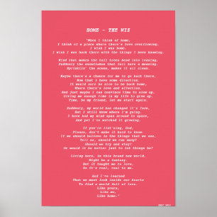 'HOME' DU POSTER WIZ LYRICS