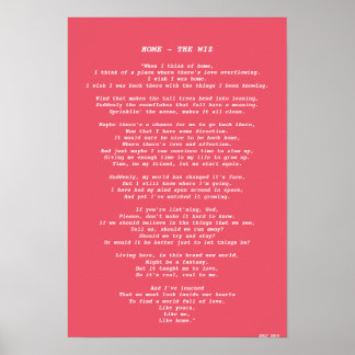'HOME' DU POSTER WIZ LYRICS