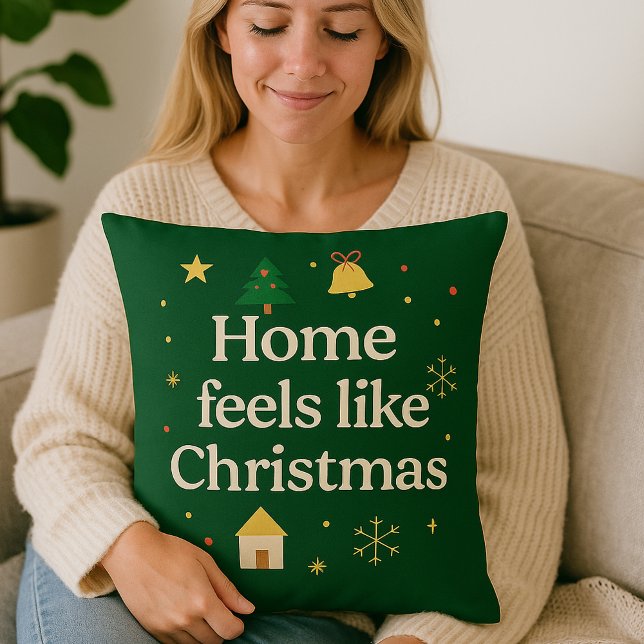 Home Feels Like Christmas | Cozy Holiday  Kissen (home feels like christmas pillow
)