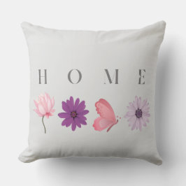 HOME Floral Butterfly with Pastel Accents Kissen
