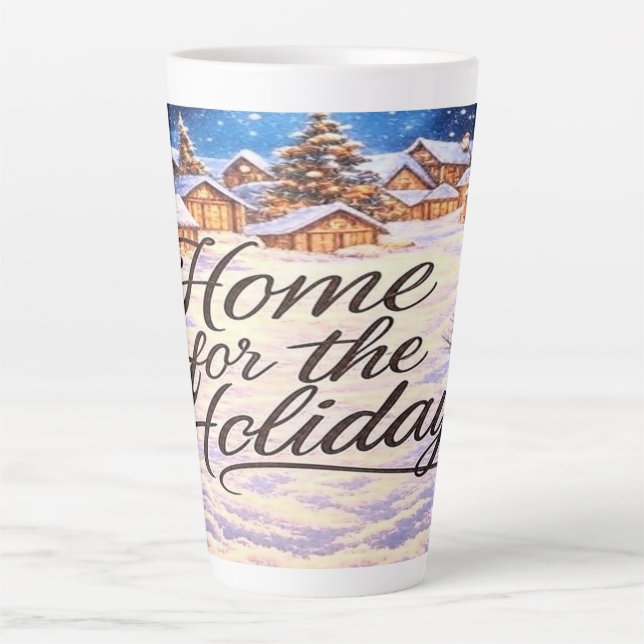 'Home for the Holidays' Latte Mug (Devant)
