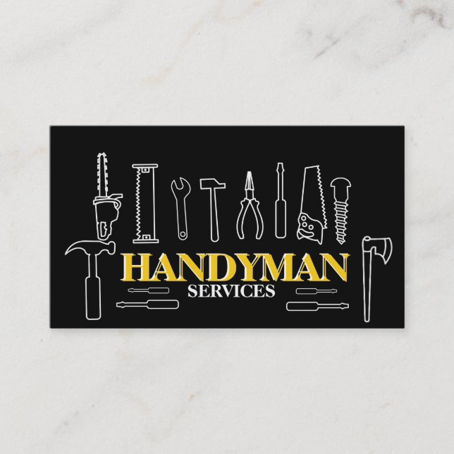 Home improvement and repair handyman services visitenkarte (Vorderseite)