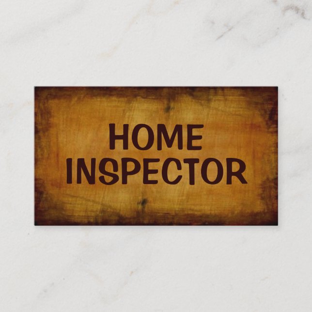 Home Inspecteur Carte de visite antique (Devant)