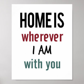 Home Is Poster  (Standardbildrahmen Größe)
