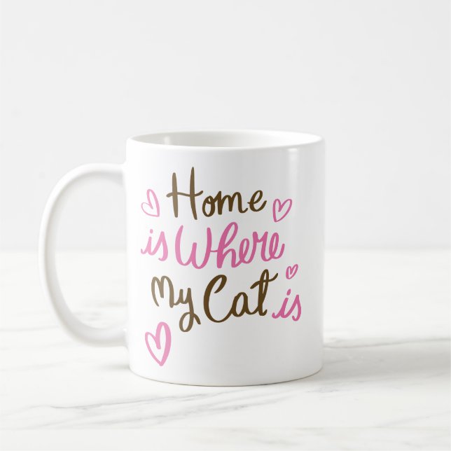 Home is where my cat is 1 kaffeetasse (Links)