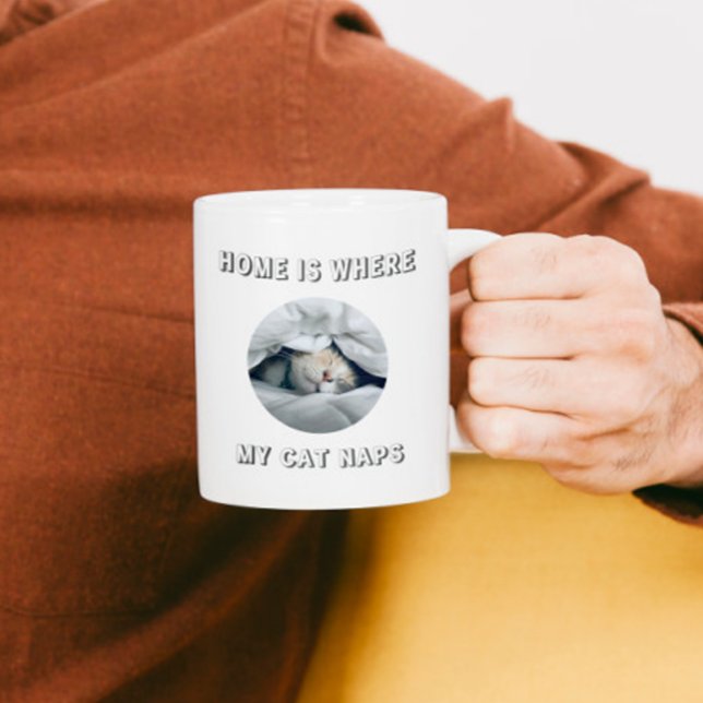 Home is where my cat naps custom photo kaffeetasse (Von Creator hochgeladen)