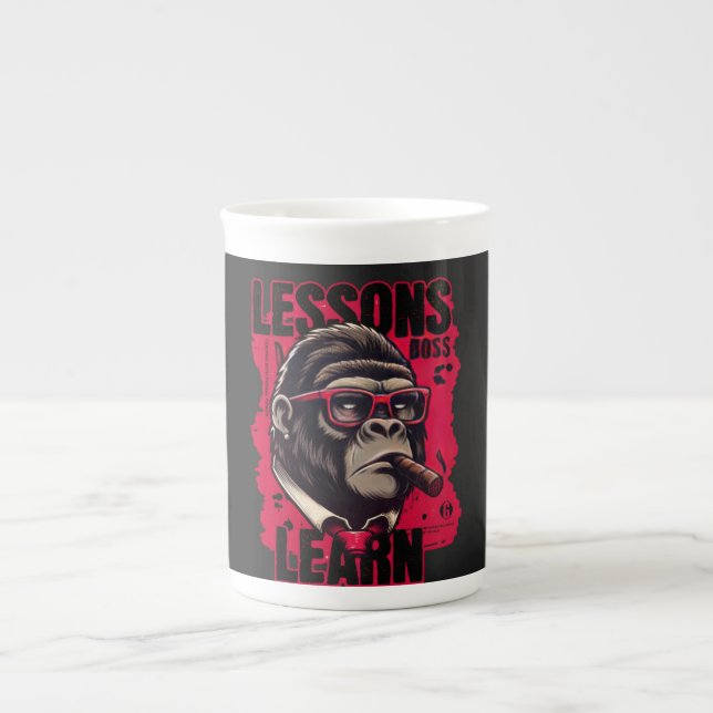 Home/Kitchen Gorilla Boss Lessons Learn Mug Prozellantasse (Vorderseite)
