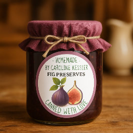 Home Made Fig Preserves Canning Label Sheet Runder Aufkleber