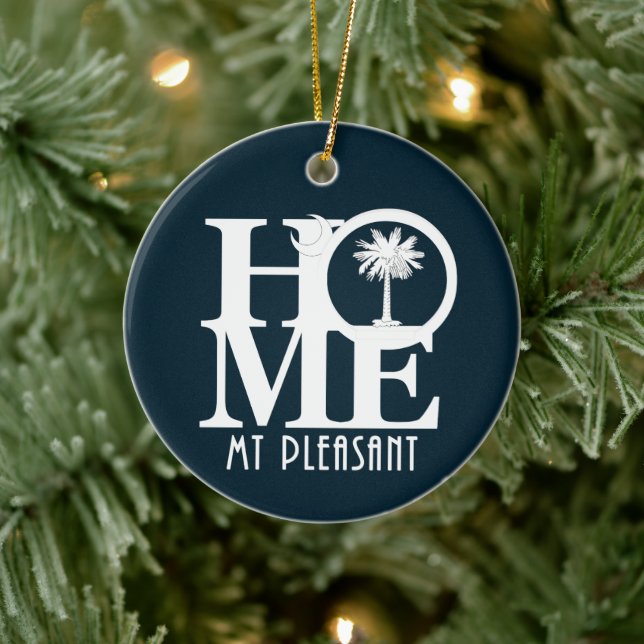 HOME Mt Pleasant South Carolina Keramik Ornament (Baum)
