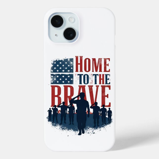 Home of the Brave Salute Tee Case-Mate iPhone Hülle (Rückseite)