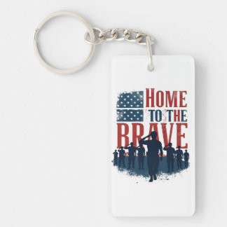 Home of the Brave Salute Tee Schlüsselanhänger