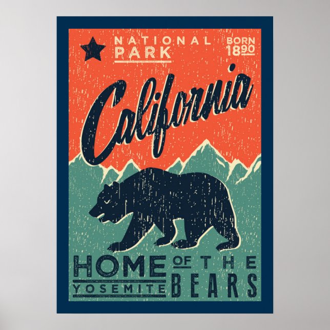 Home of the Yosemite Bears | California Poster (Vorne)