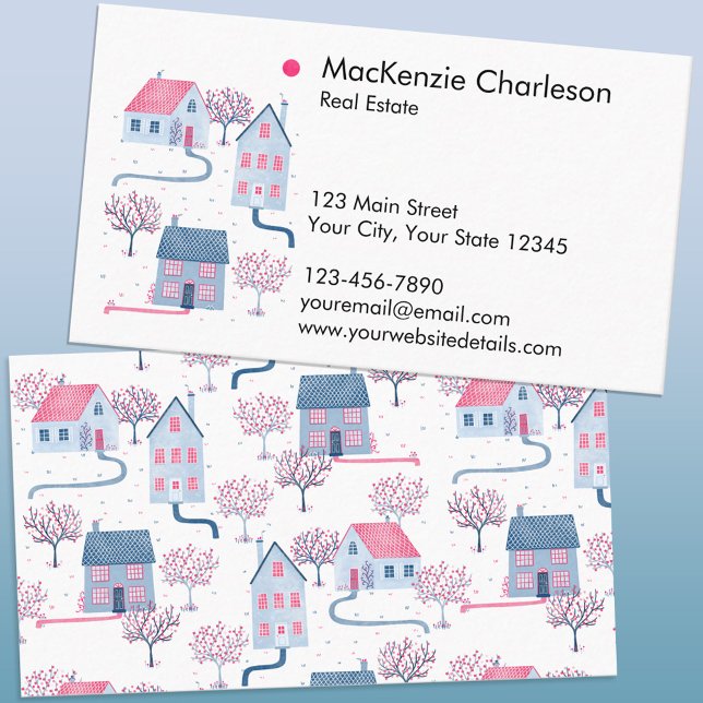 Home Real Anwesen Business Card Visitenkarte (Unique house home real estate professional business card)