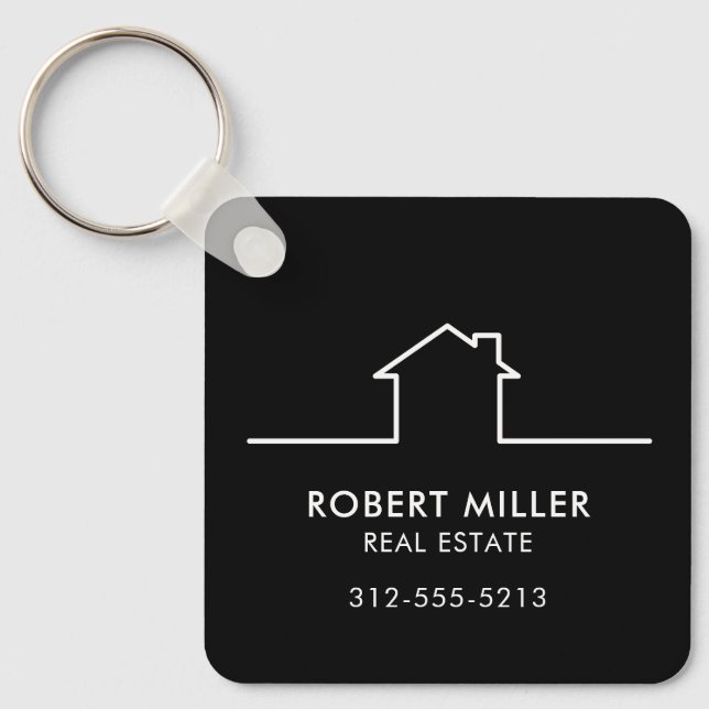 Home Real Estate Realtor Promotional QR Code Schlüsselanhänger (Vorderseite)