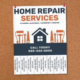 Home Repair Services Tear-Off Tabs Flyer