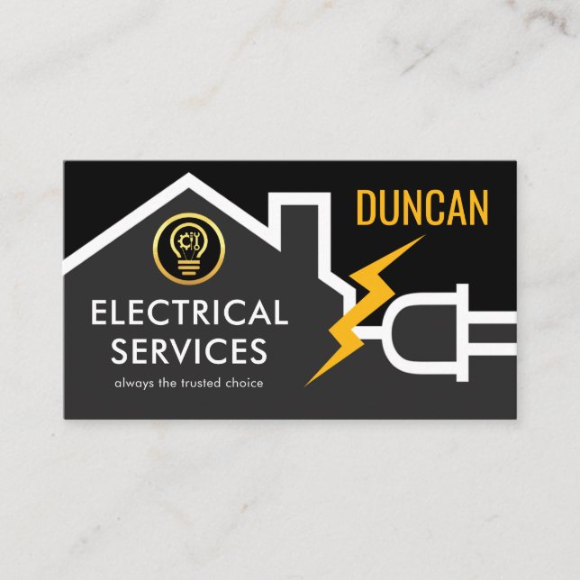 Home Roof Power Plug Frame  Visitenkarte (Vorderseite)