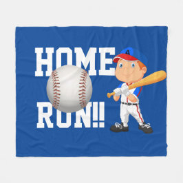 Home Run Baseball Fleece Blanket