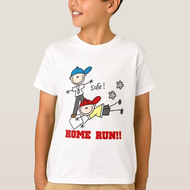 Home Run Boys Baseball Tshirts et cadeaux (Devant)