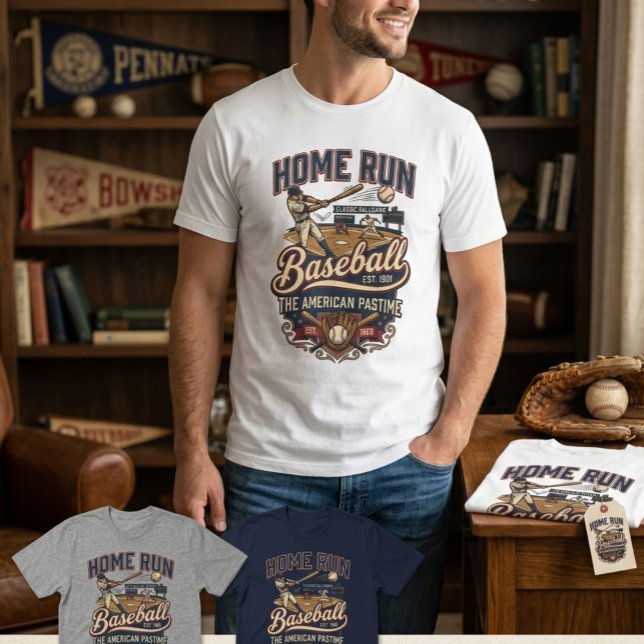 Home Run Classic Baseball T-Shirt (Von Creator hochgeladen)