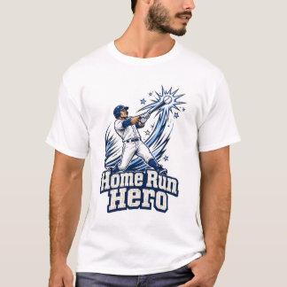Home Run Held Baseball Spieler T-Shirt