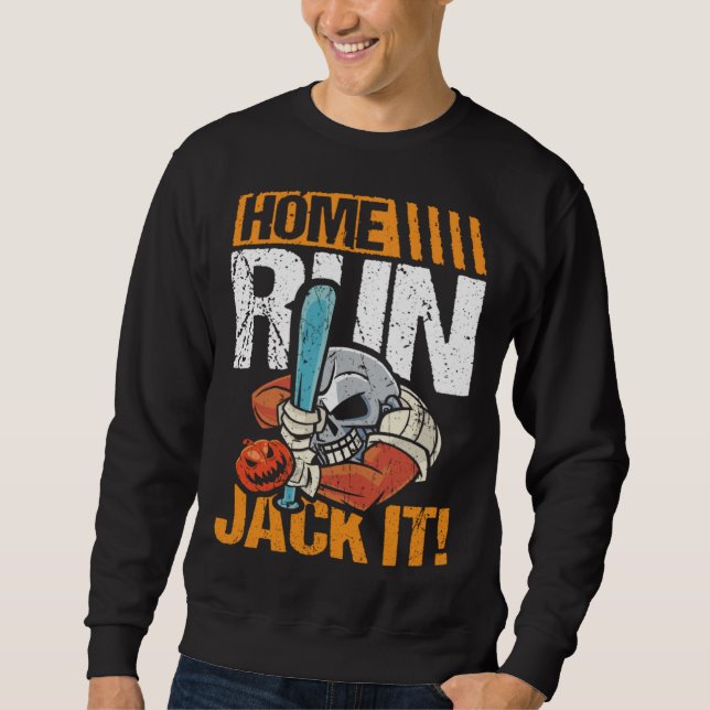 Home run jack it baseball player and baseball sweatshirt (Vorderseite)