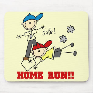 Home Run Jungen Baseball T-Shirts und Geschenke Mousepad