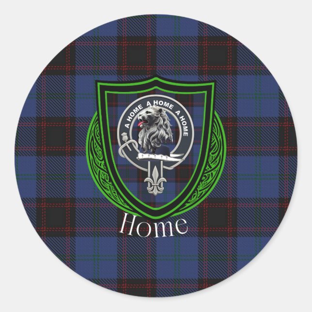Home Scottish Clan Tartan & Crest Runder Aufkleber (Vorderseite)