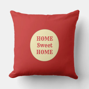 Home Sweet Home auf Marine Rot Kissen