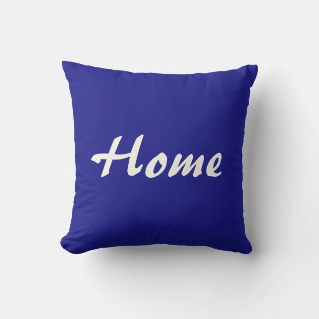 Home Sweet Home Blue and Beige Outdoor Coussin (Recto)