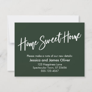 Home Sweet Home Écriture manuscrite Carte À feuill