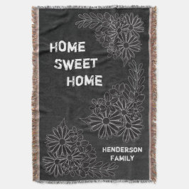 Home Sweet Home Family Chalkboard Styled Decke