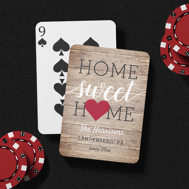 Home Sweet Home Family Name & Hometown Spielkarten (Von Creator hochgeladen)