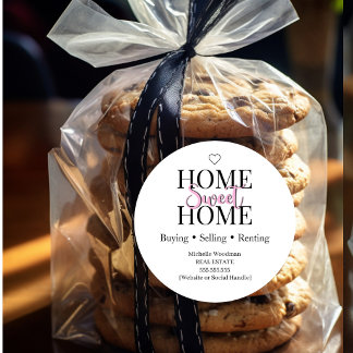 Home Sweet Home Immobilien Cookie Aufkleber |