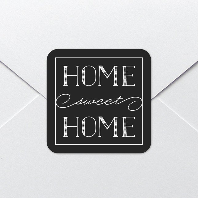 Home Sweet Home Noir | Stickers de papeterie (Créateur téléchargé)