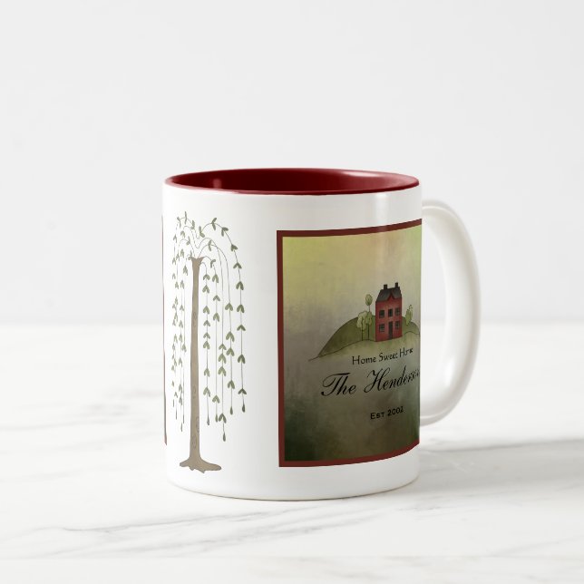 Home Sweet Home Nom de famille Mug (Devant droit)