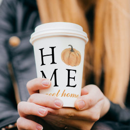 Home Sweet Home | Orange Pumpkin | Fall Season Pappbecher