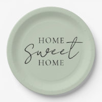 'Home Sweet Home' Sanftes Salbeigrün Farmhouse Rus